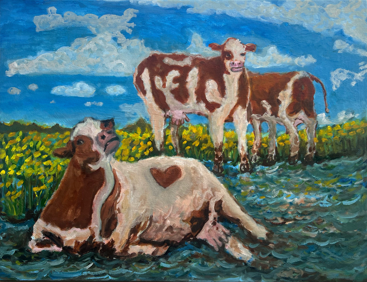 Chilling Cows on a Hot Summer