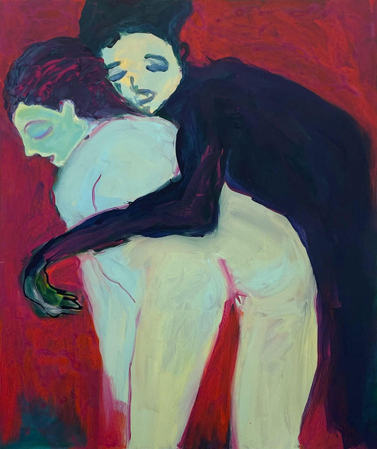 In the Grip of Dawn by Shagha Ariannia, acrylic on canvas, 2023