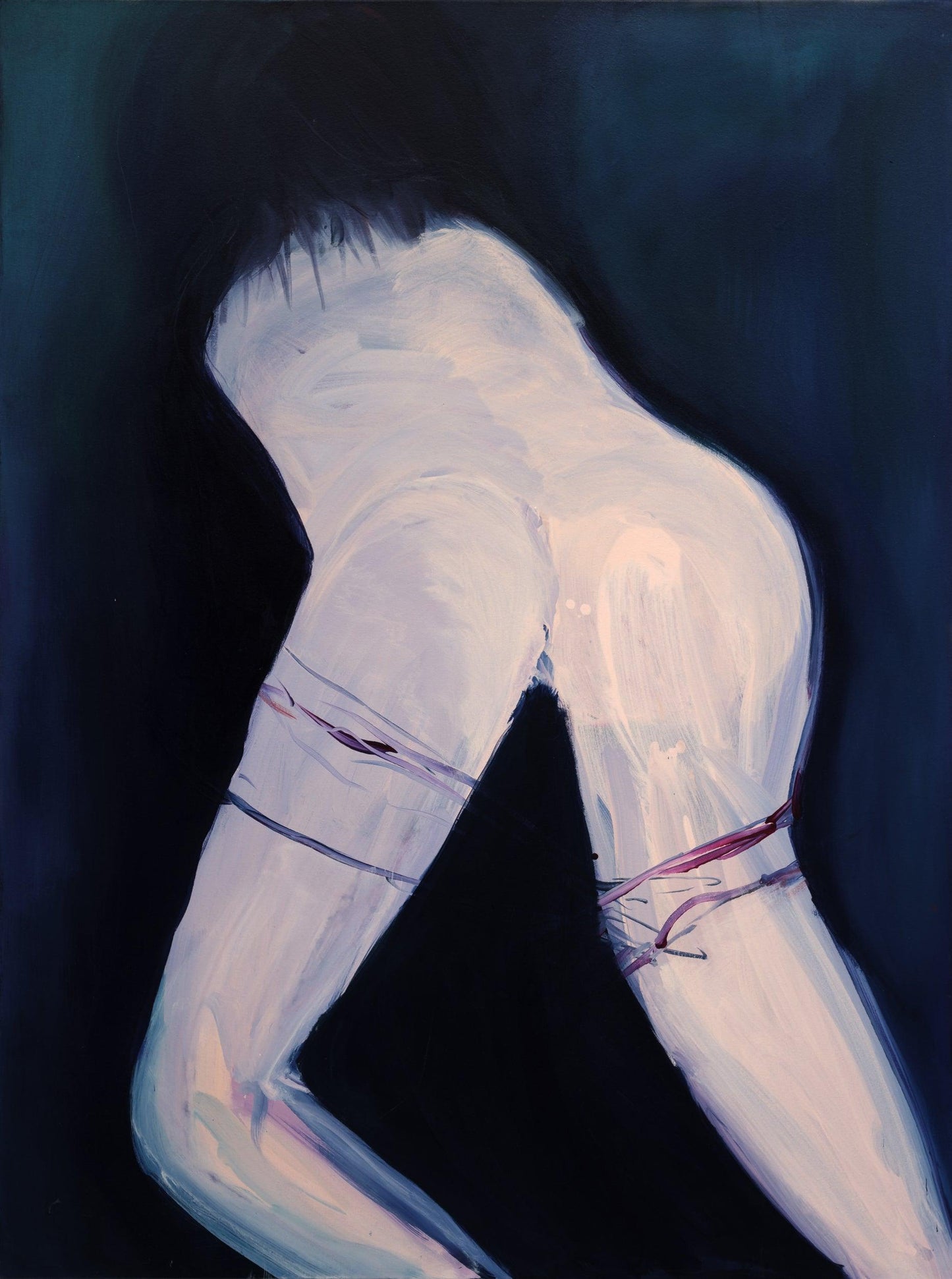 Manticore by Shagha Ariannia, acrylic on canvas, 2024